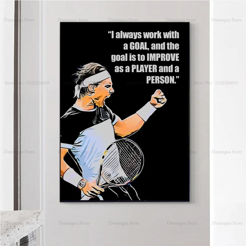 Rafaels New Quotes Nadals Tenn – Badminton Poster recenzja i cena