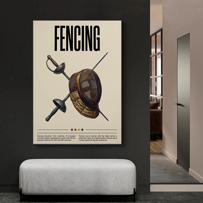 Obraz na płótnie w stylu vinta – Badminton Poster recenzja i cena