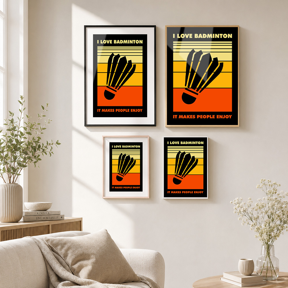 Metalowy plakat badmintonski z – Badminton Poster recenzja i cena