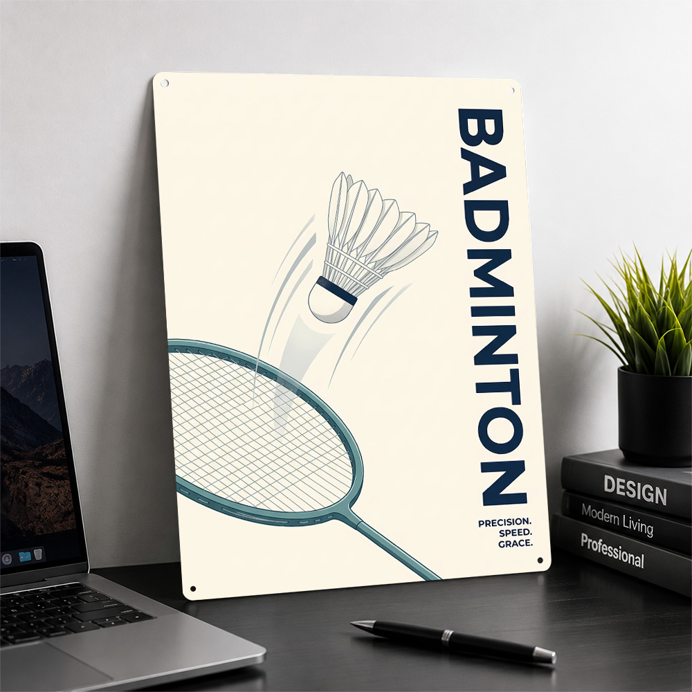 Minimalistyczny plakat sportow – Badminton Poster recenzja i cena